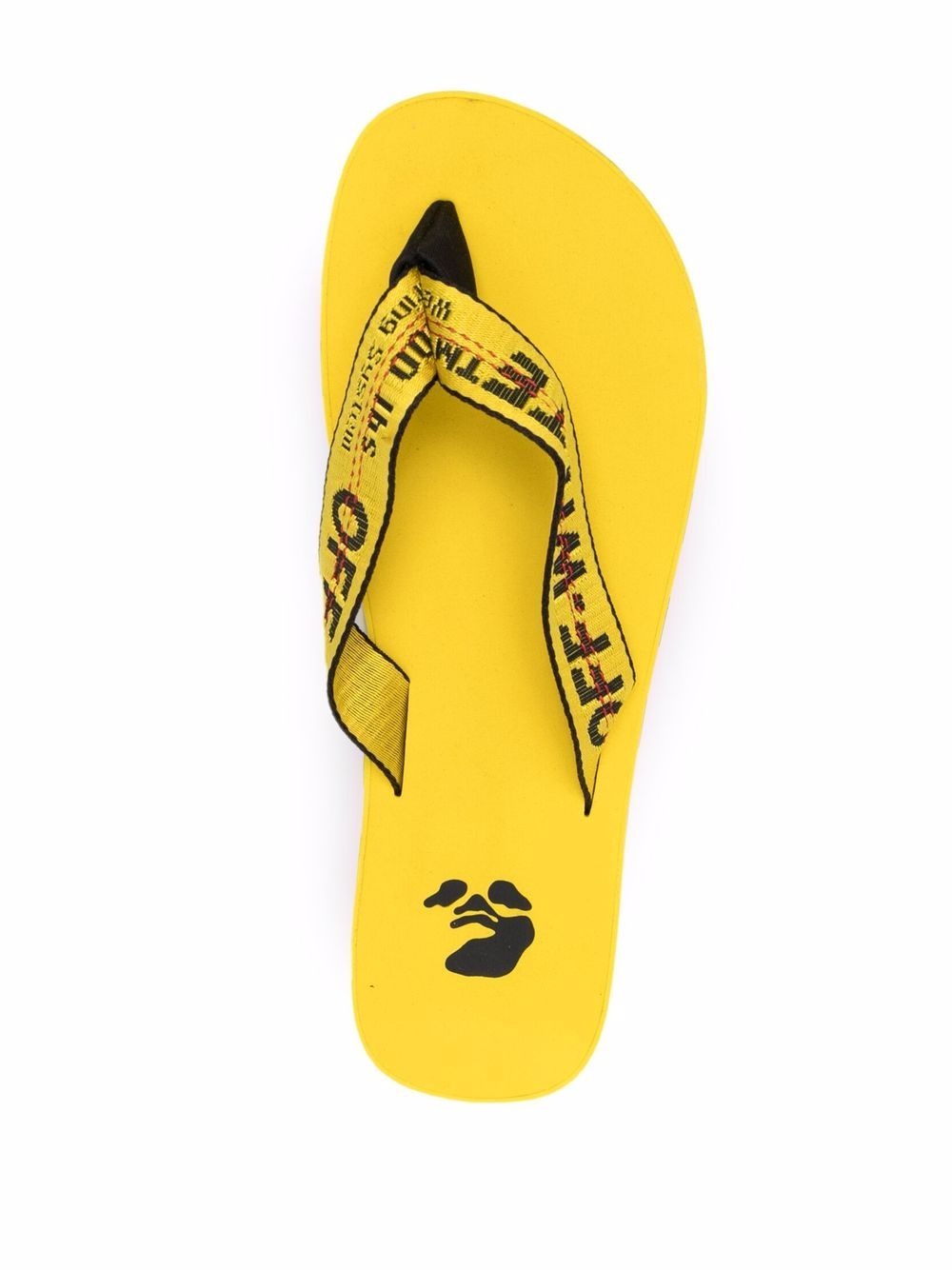 logo print flip flops - 4