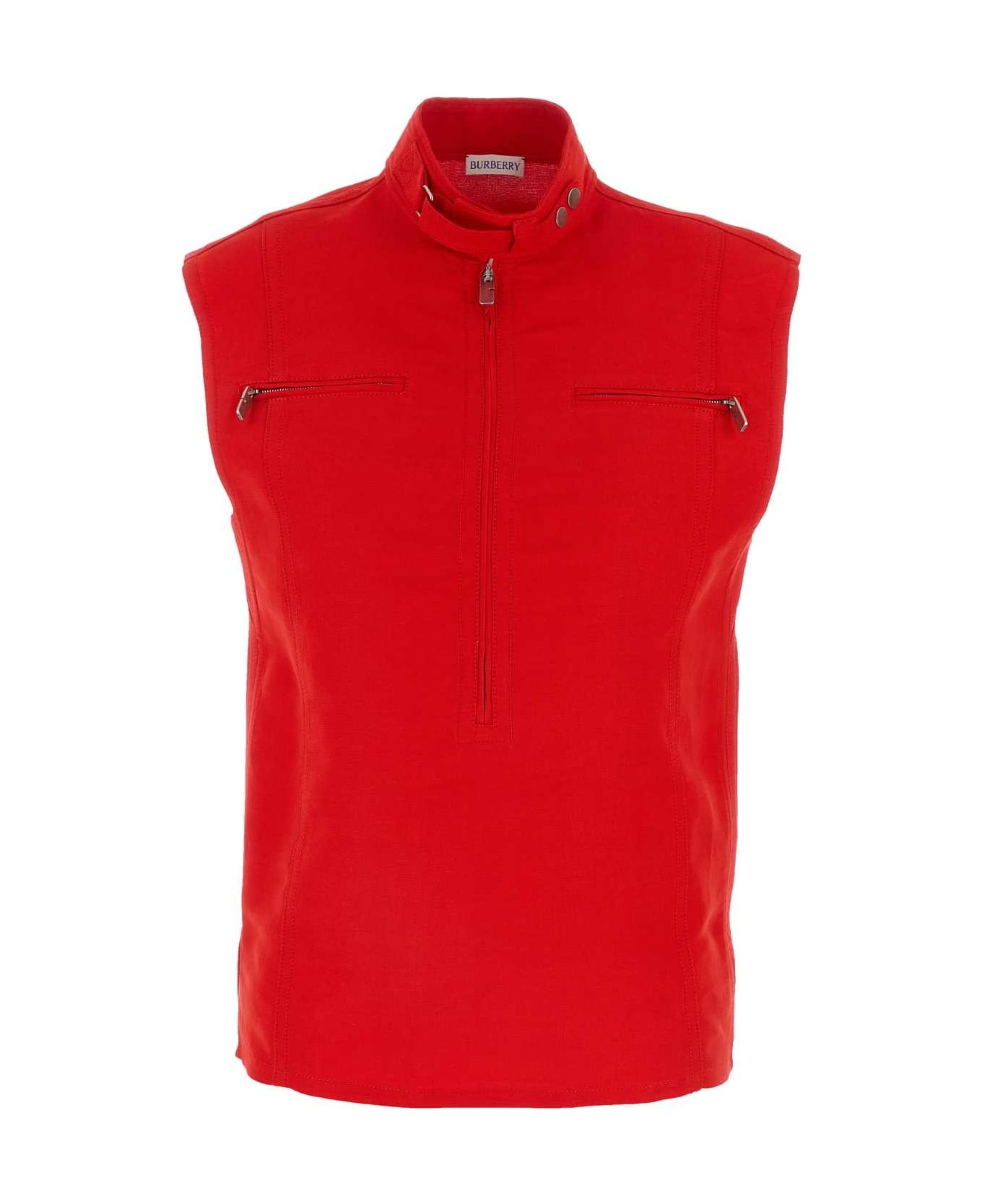 Red Canvas Vest - 1