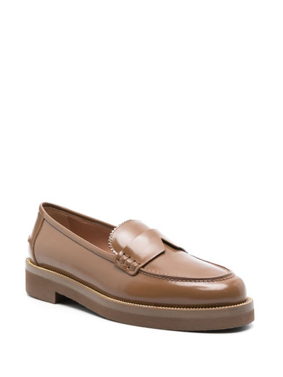 AQUAZZURA Aqua leather loafers outlook