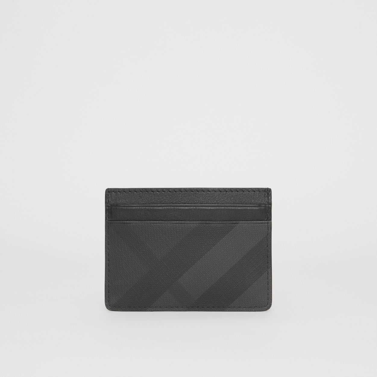 London Check and Leather Card Case - 5