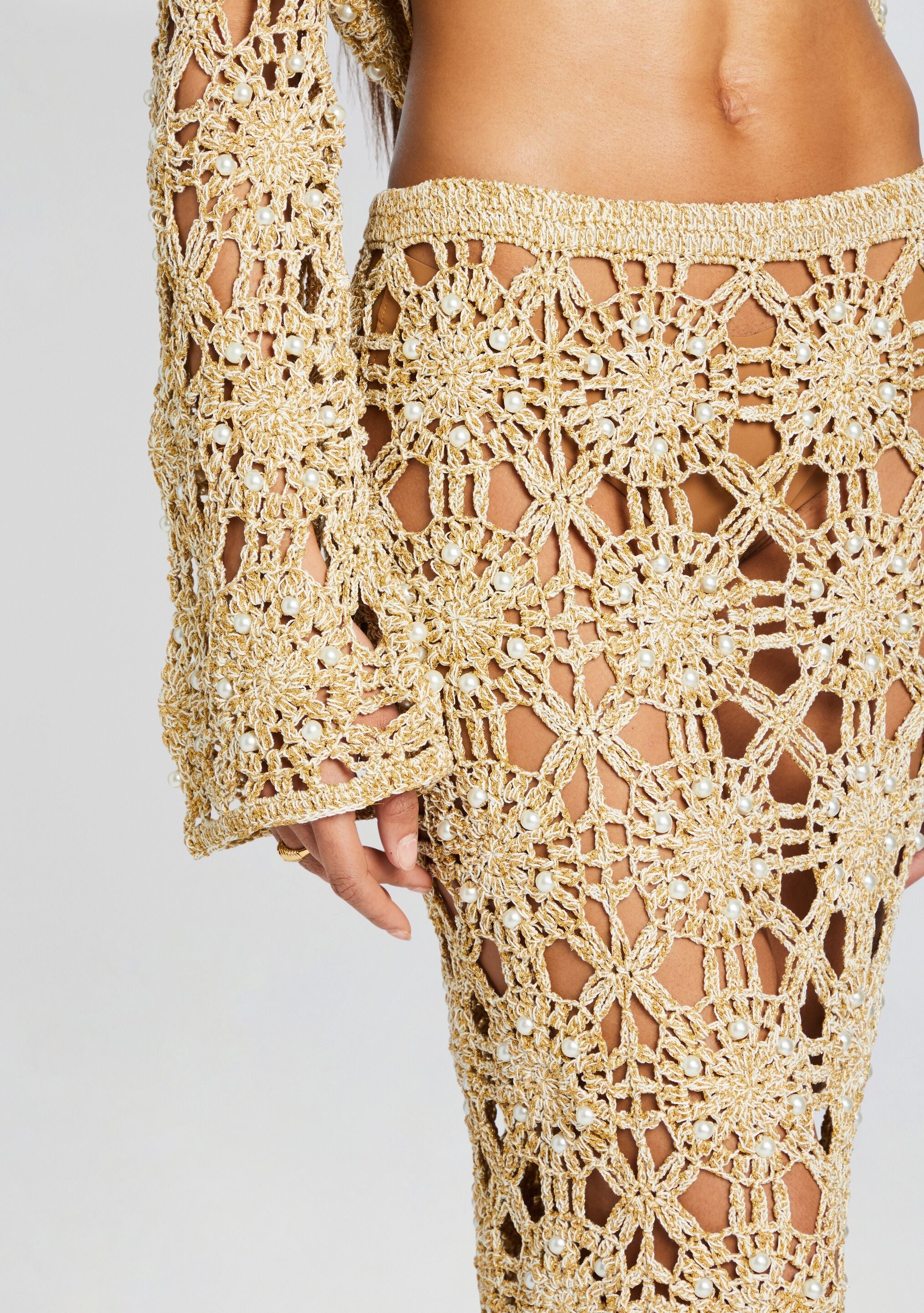 SOFIE KNIT CROCHET SKIRT - 2