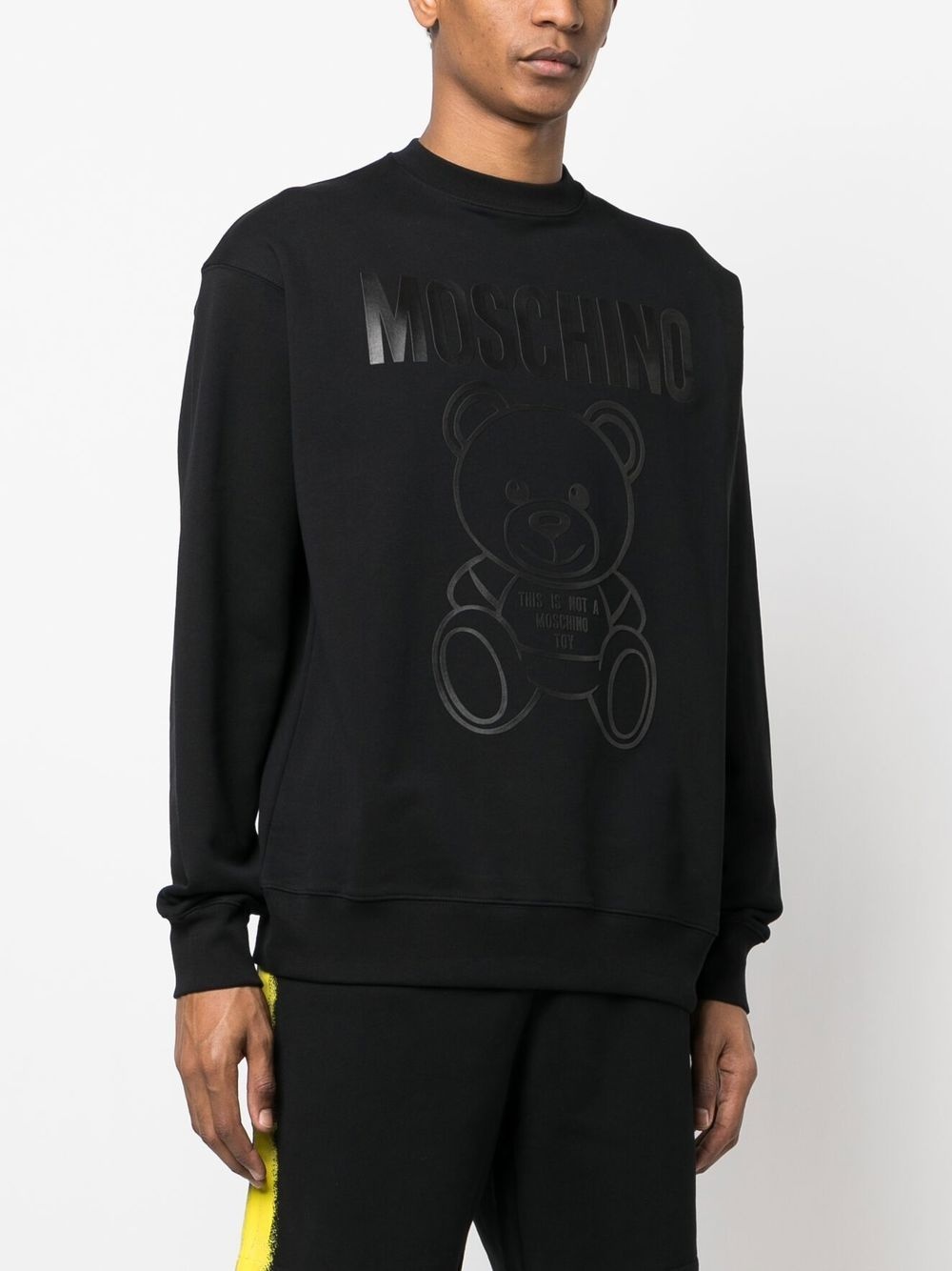 teddy logo-print cotton sweatshirt - 3