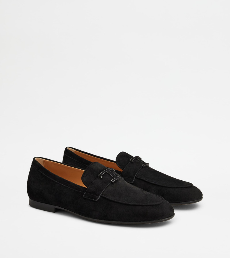 T TIMELESS LOAFERS IN PASHMY SUEDE - BLACK 2