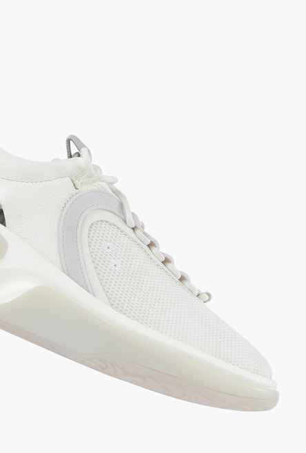 White and grey leather and mesh B-Runner sneakers - 6