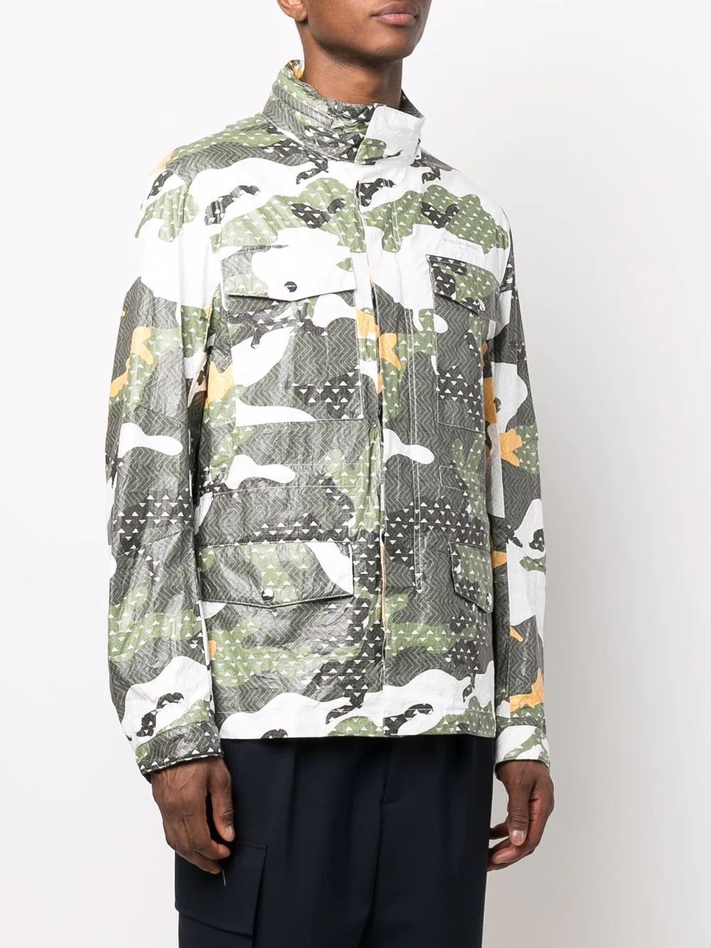 camouflage-print flap-pockets windbreaker - 3