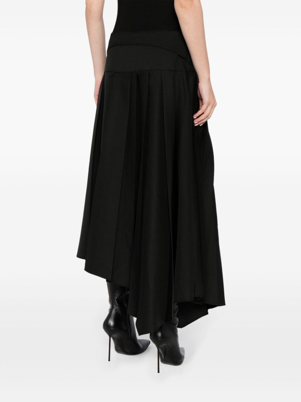 belted pleated midi dress - 4