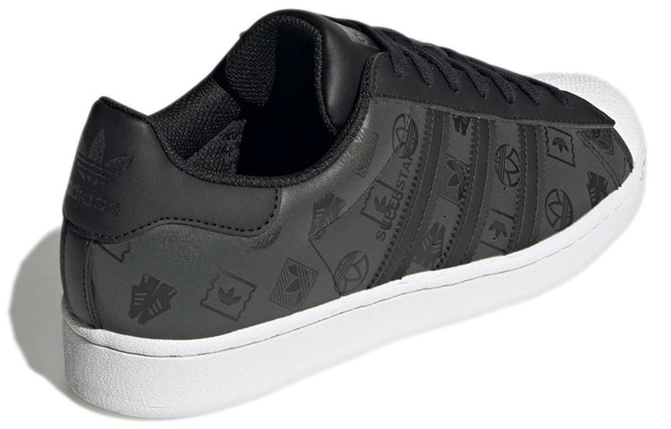 adidas Originals Superstar Shoes 'Black Green Monogram' GX8412 - 4