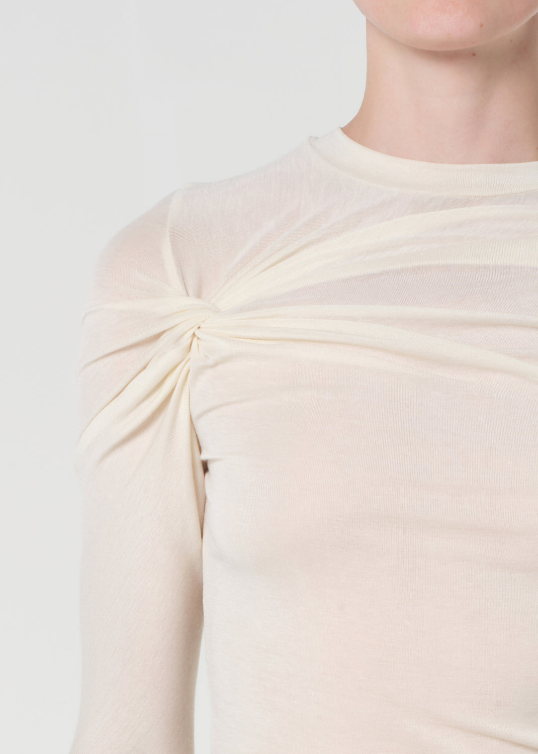 LISSA LONG SLEEVE TEE IN OAT MILK - 7