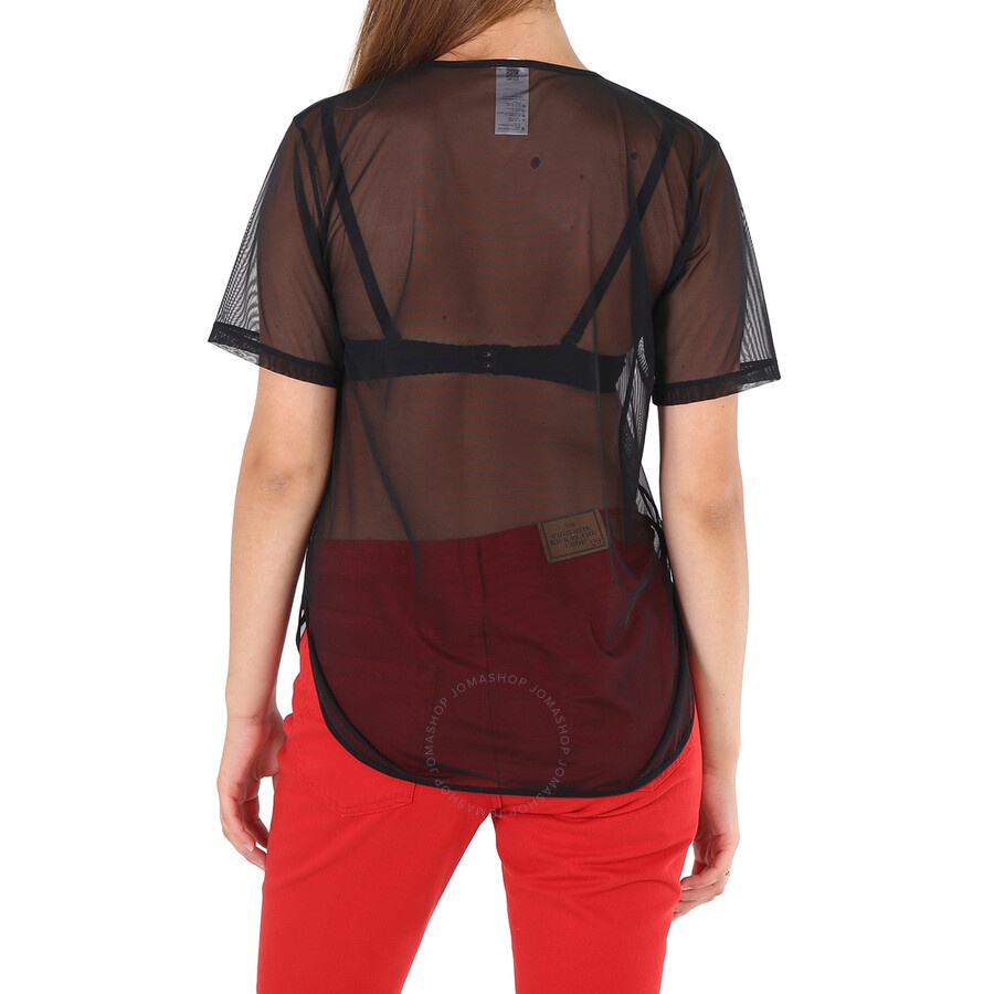 Wolford Ladies Black Loose Fit Tulle Shirt - 3