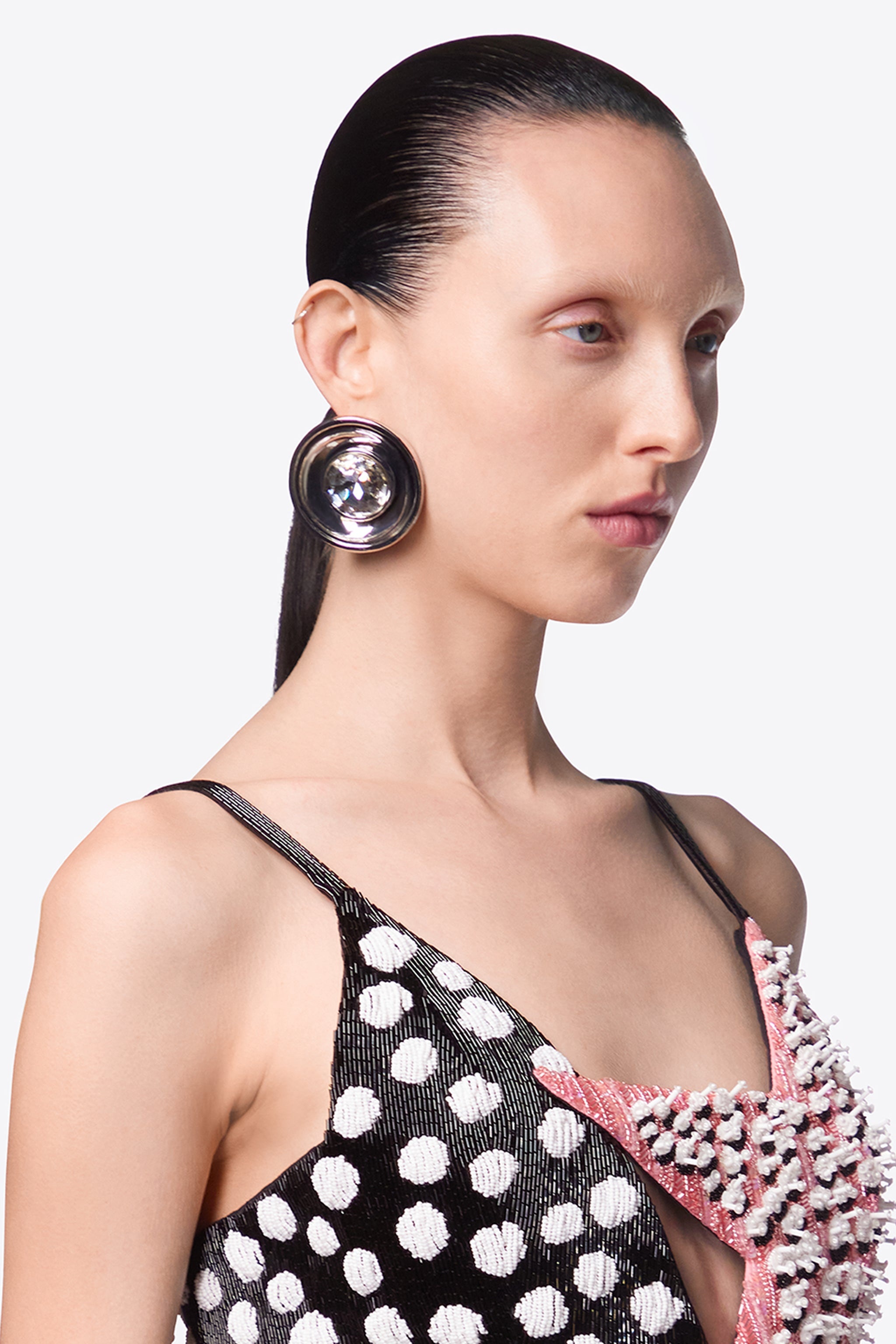 CRYSTAL MEDALLION EARRINGS - 3