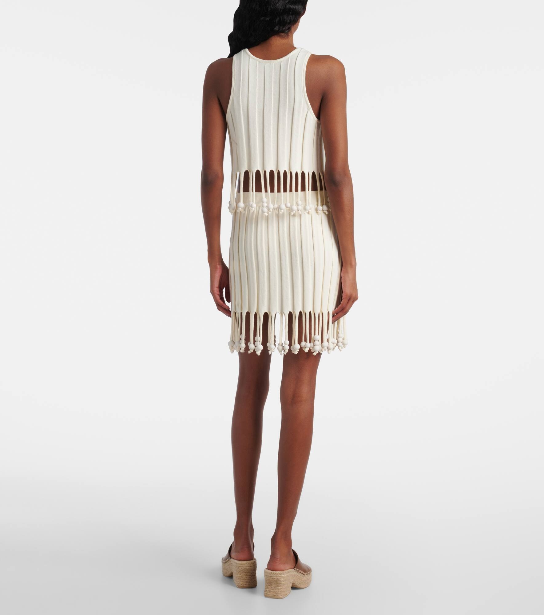 Paula's Ibiza embellished cotton miniskirt - 3