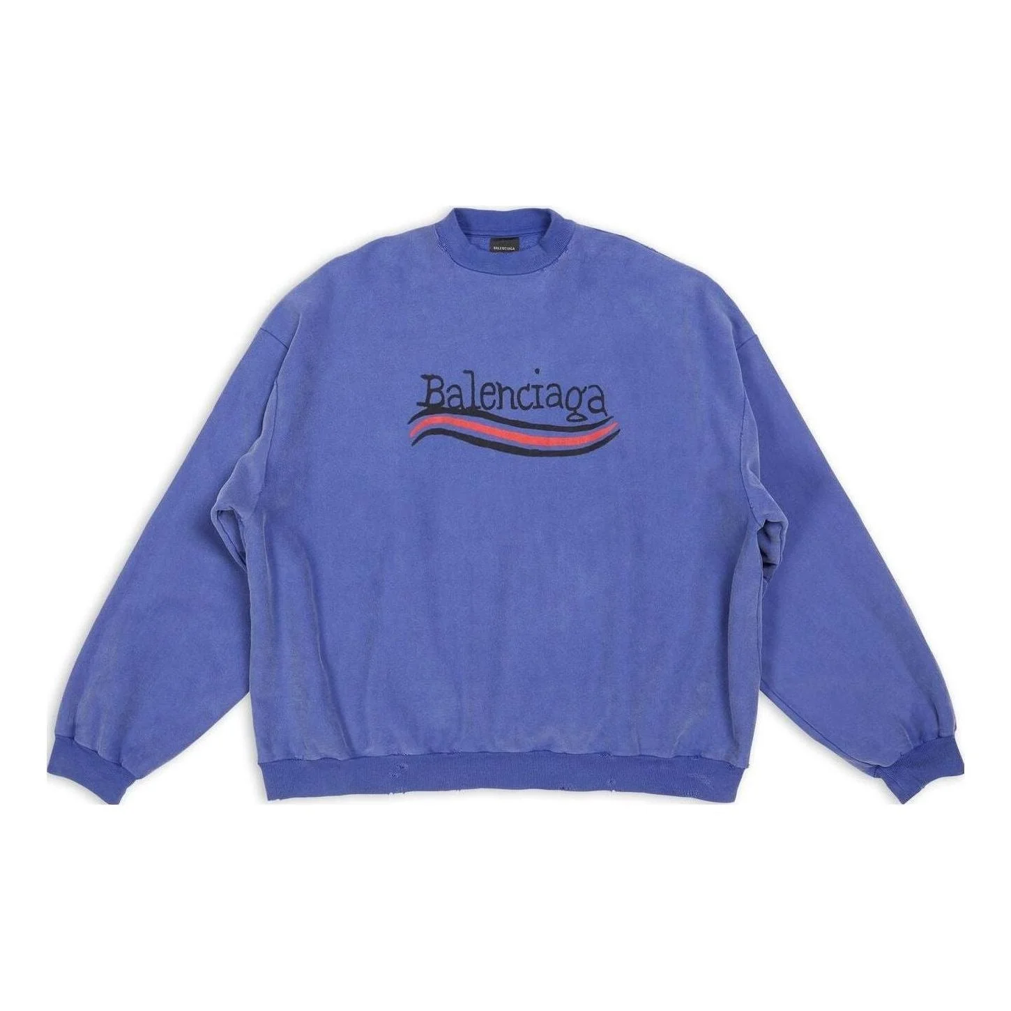 Balenciaga Hand-Drawn Political Campaign Oversized Sweatshirt 'Blue' 720428TNVE84119 - 1