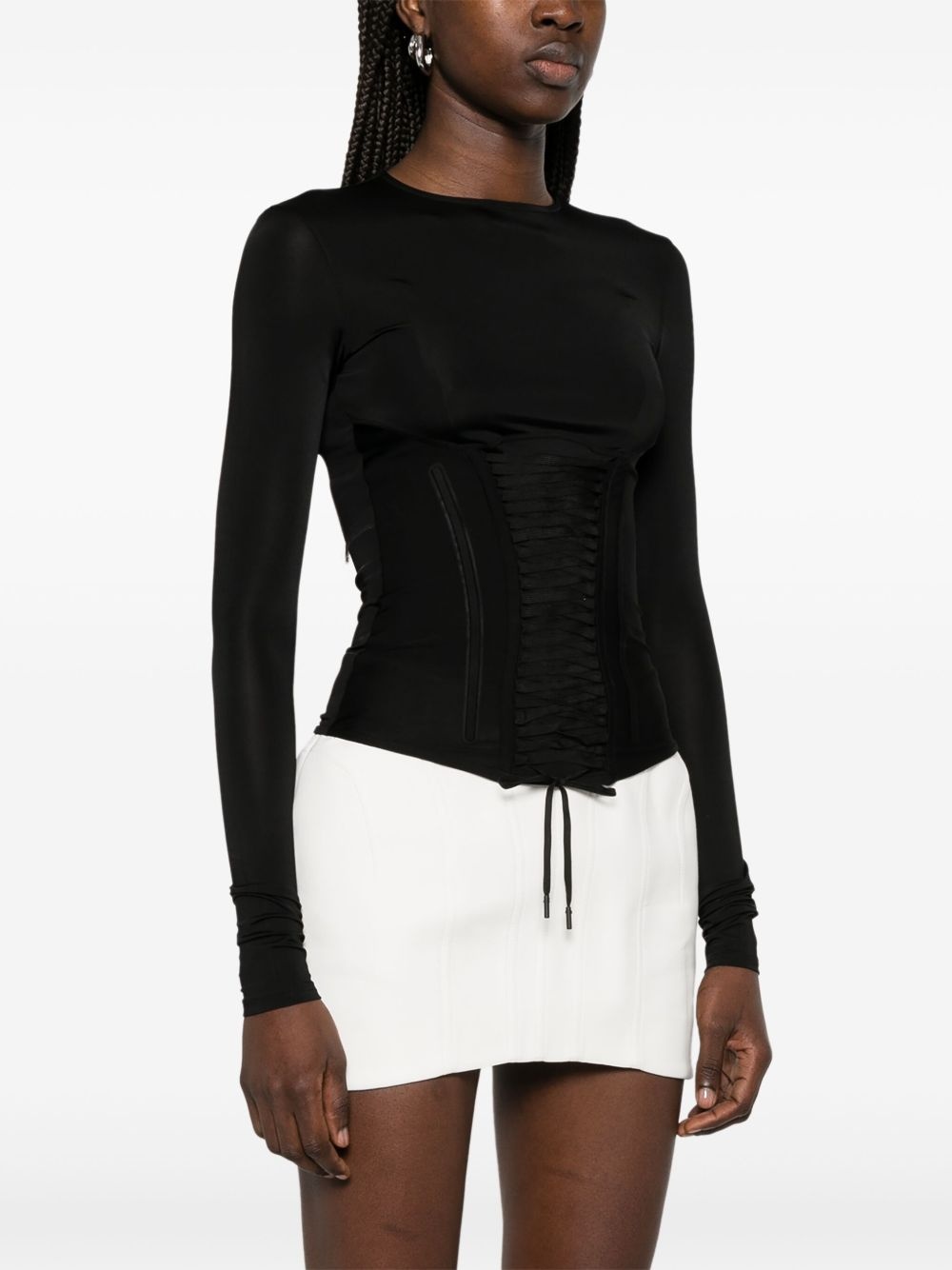 lace-up top - 3