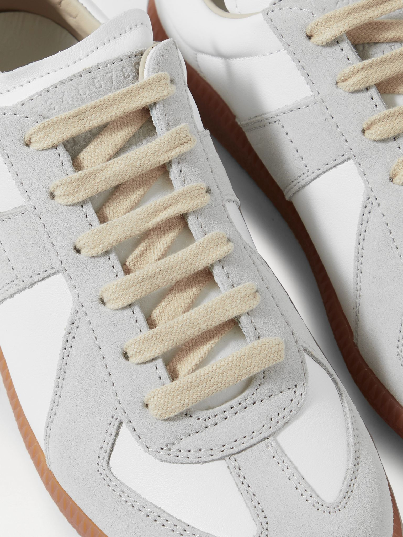 Replica leather and suede sneakers Off-white - 4