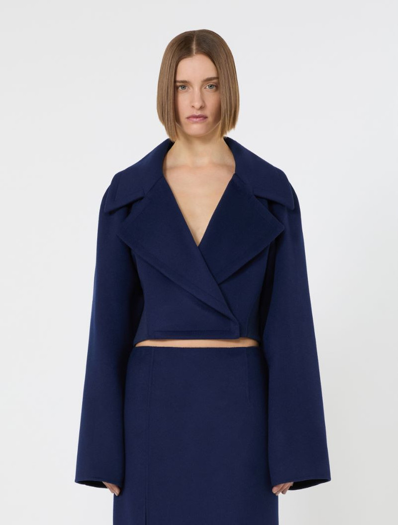 Short pure wool outerwear - ultramarine 3
