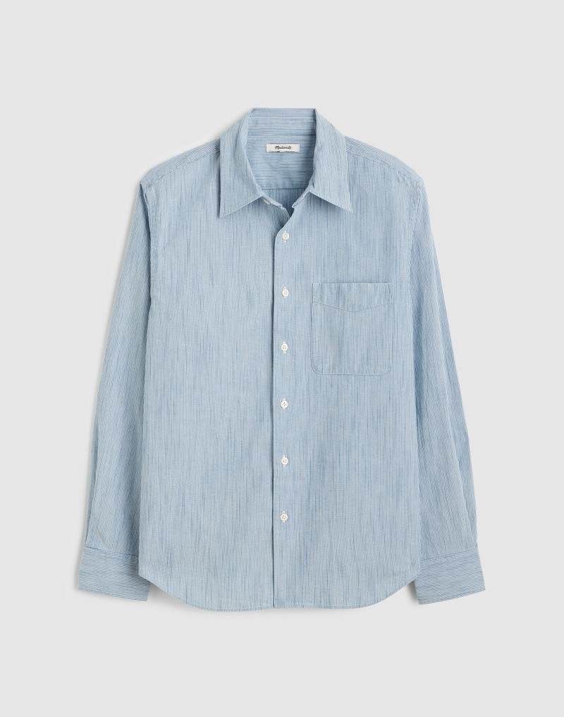The Allday Shirt in Indigo Stripe 1