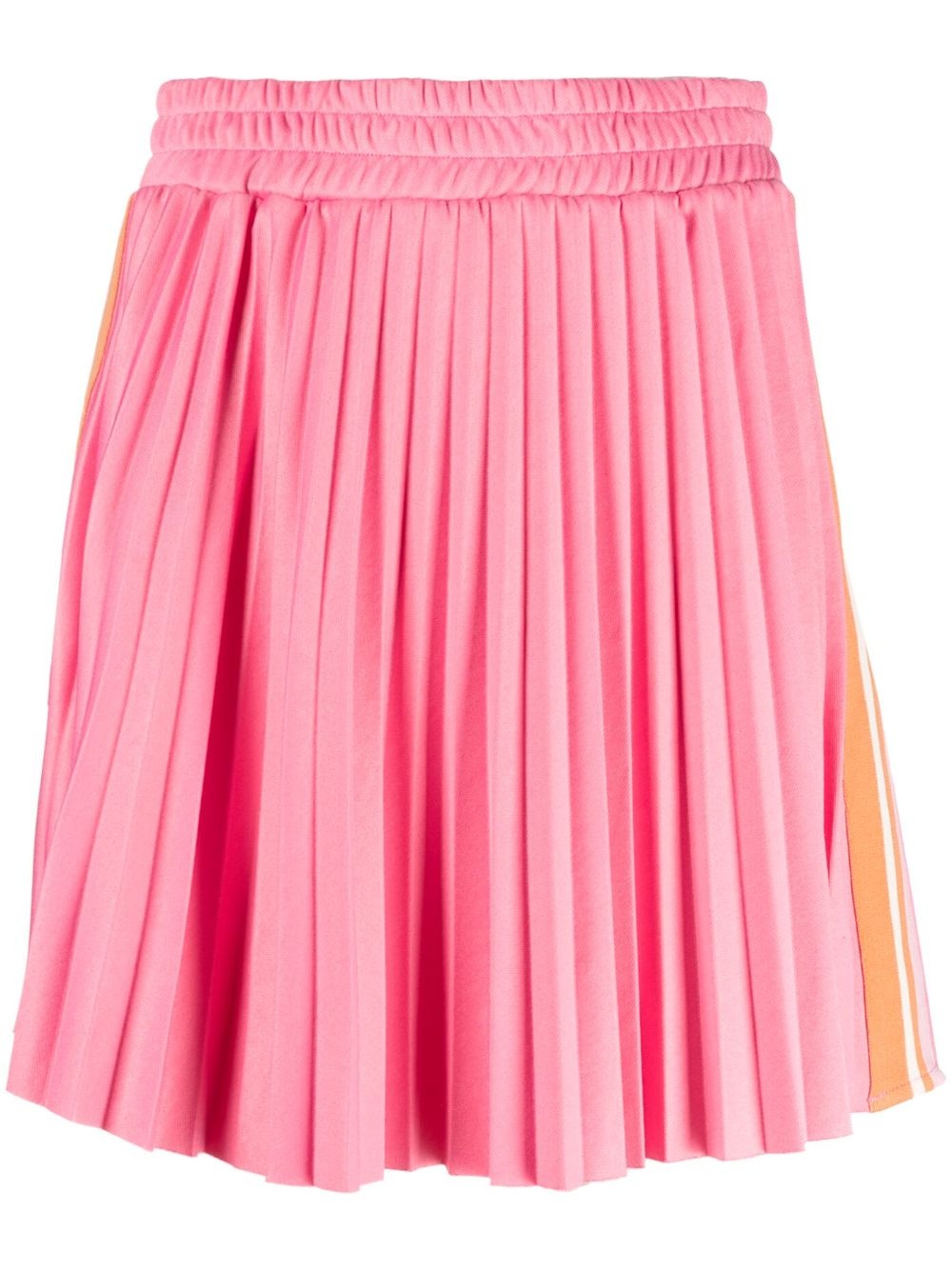 side-stripe pleated miniskirt - 1