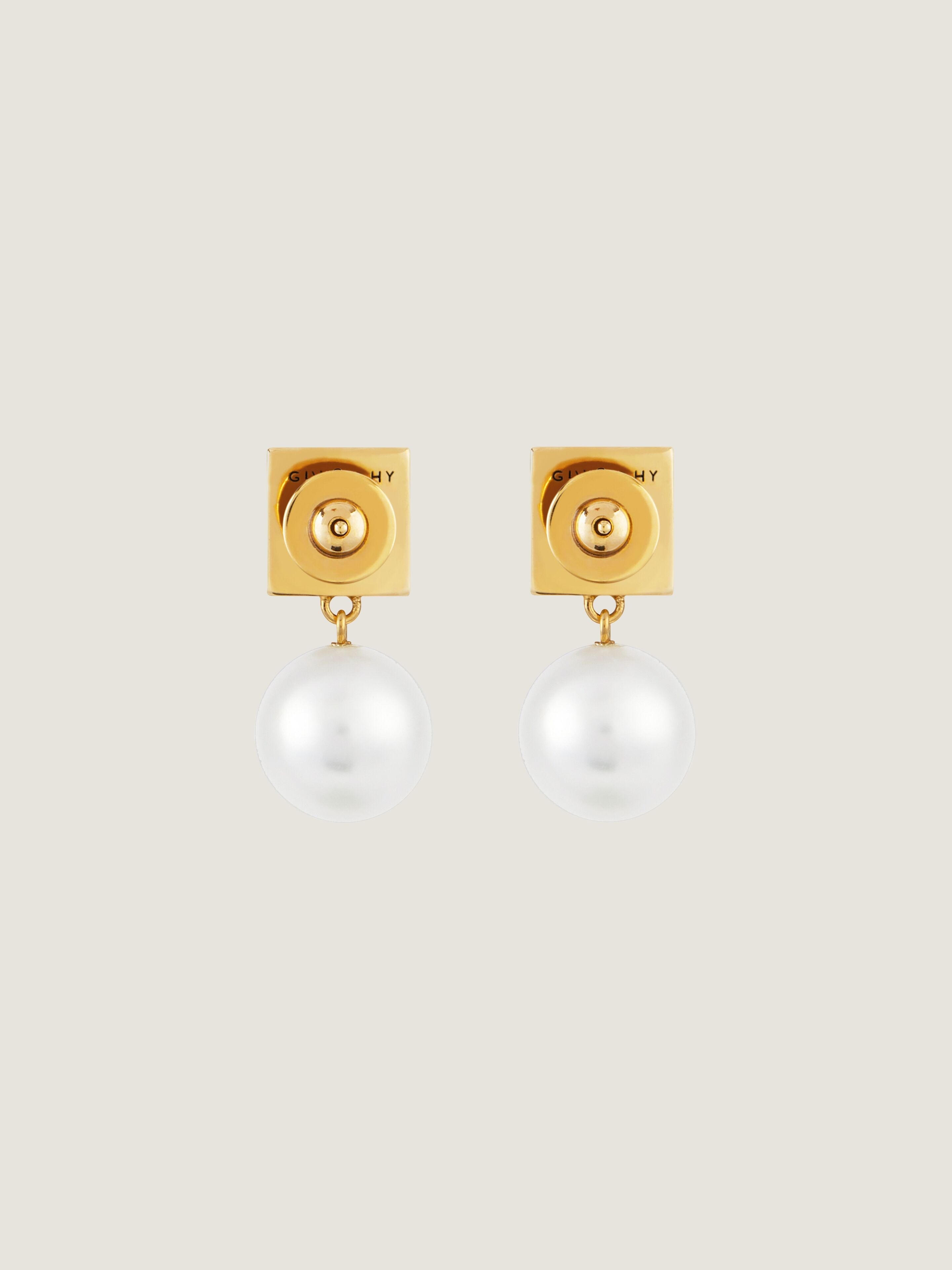 4G EARRINGS IN METAL WITH PEARLS - 4