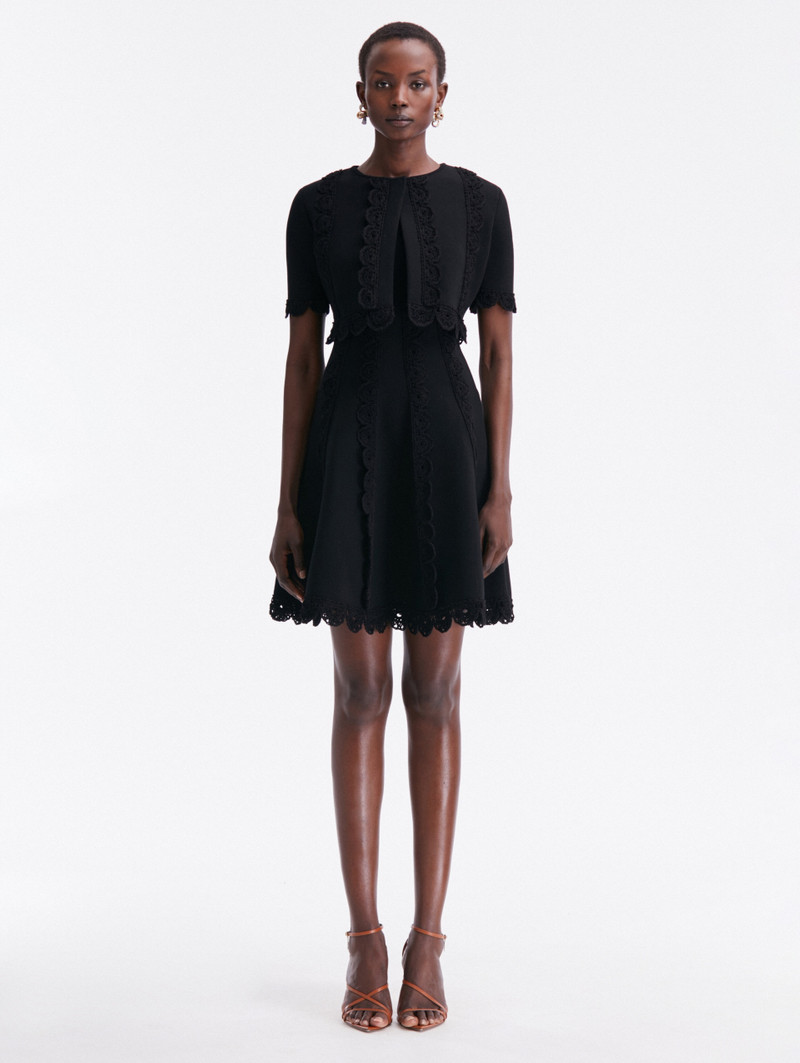 Oscar de la Renta SHORT SLEEVE SCALLOPED CARDIGAN outlook