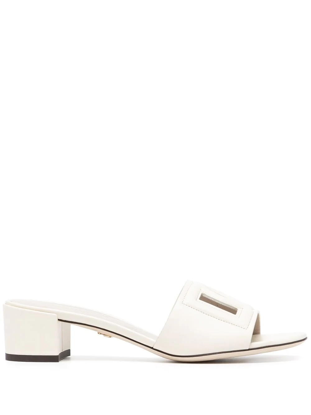 logo-patch open-toe sandals - 1