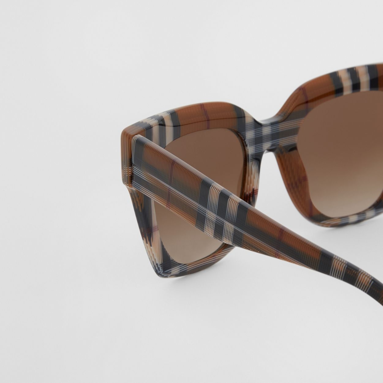 Check Bio-acetate Square Frame Sunglasses - 2