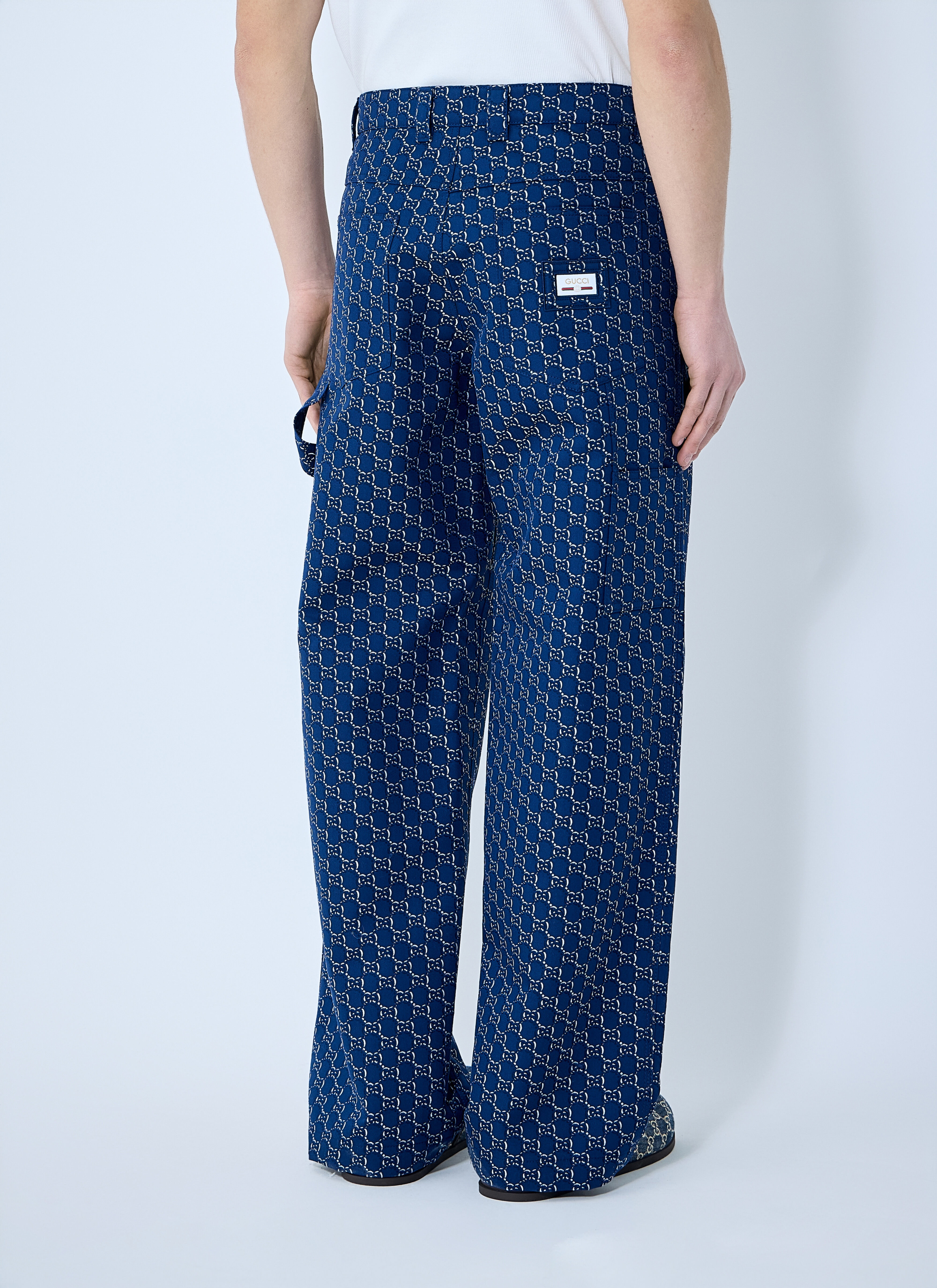 Cotton Jacquard Pants With GG Shadow - 4