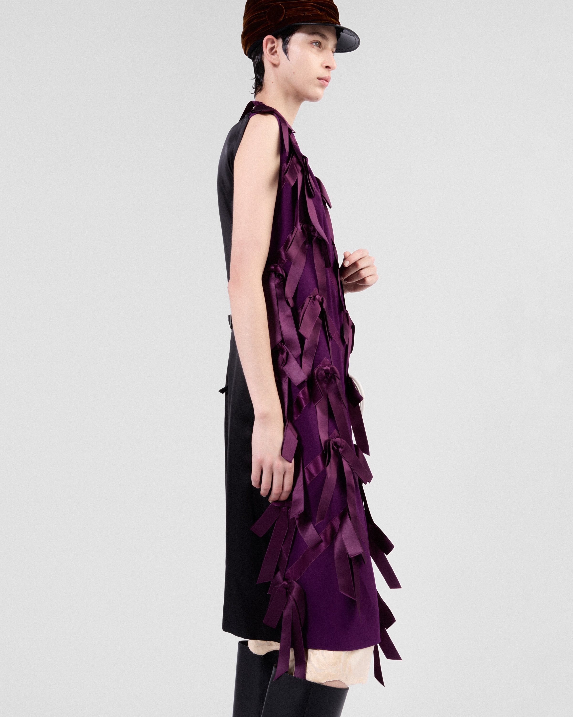【プラダ・PRADA】Sable dress with bows Prada Bow Sable A-Line Mini Dress - Bergdorf Goodman