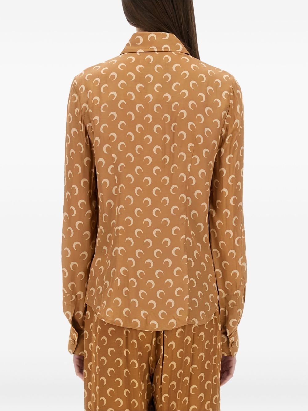 crescent moon-print shirt - 3