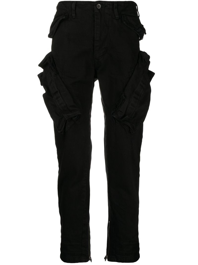 multiple-pocket detail trousers - 1