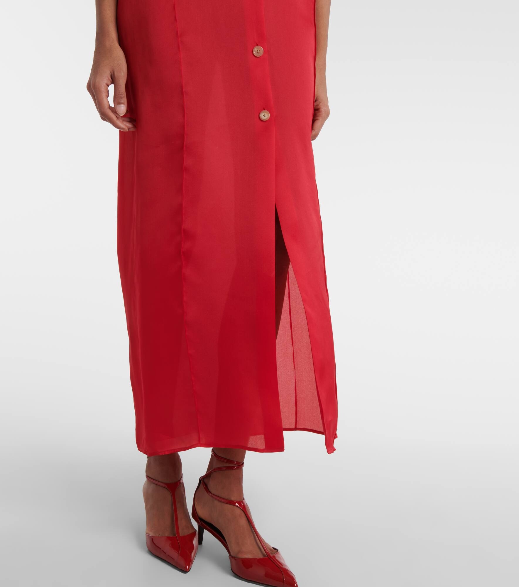 Effy silk and cotton organza maxi dress - 5