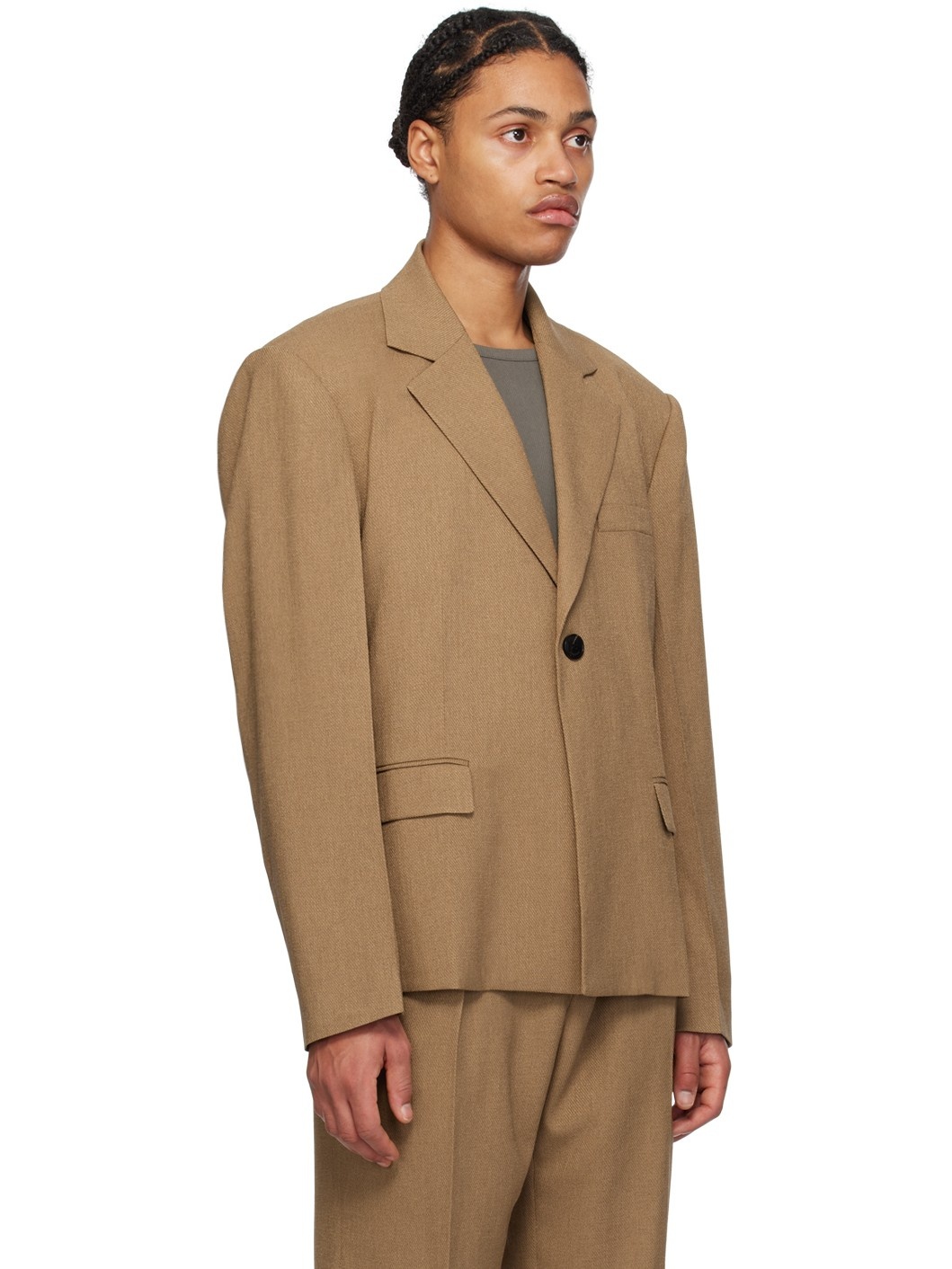 Tan Tailored Blazer - 2