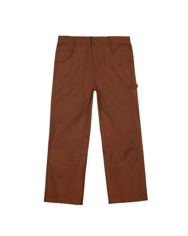 Serge Wool Double Knee Utility Pant - Brown 1