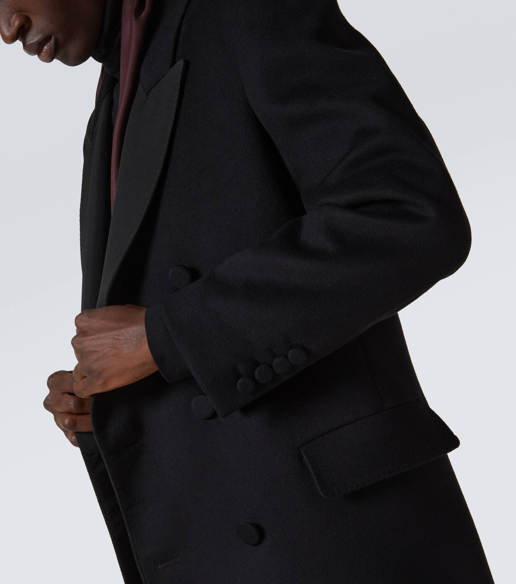 Double-breasted cashmere coat - 6