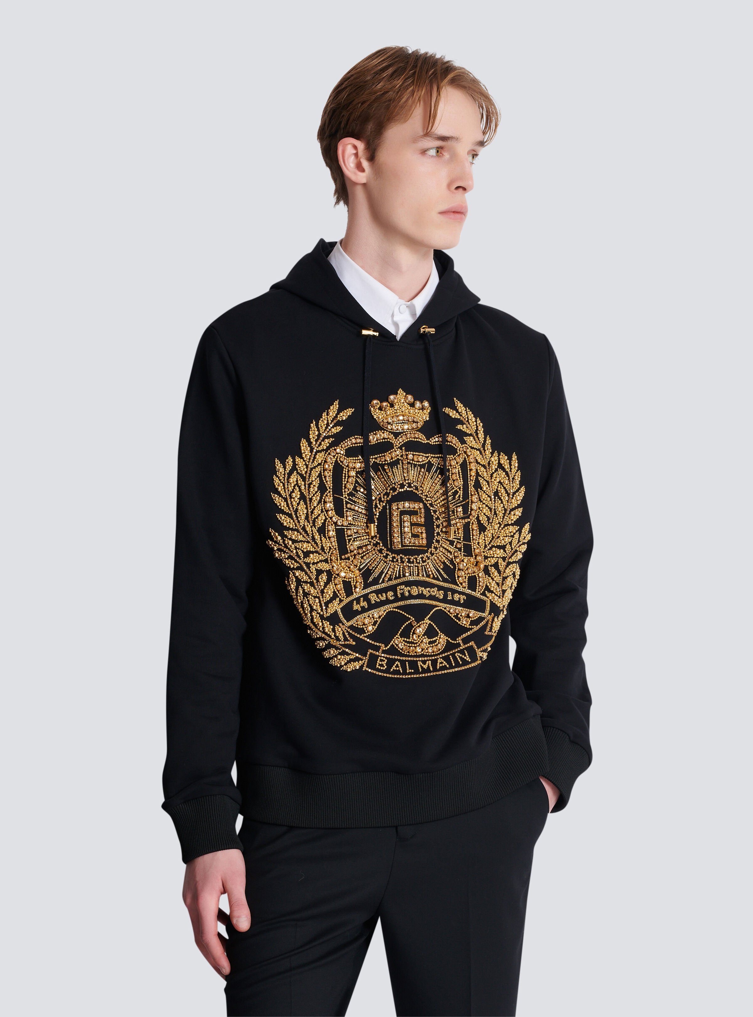 Balmain Écusson embroidered hoodie - 6