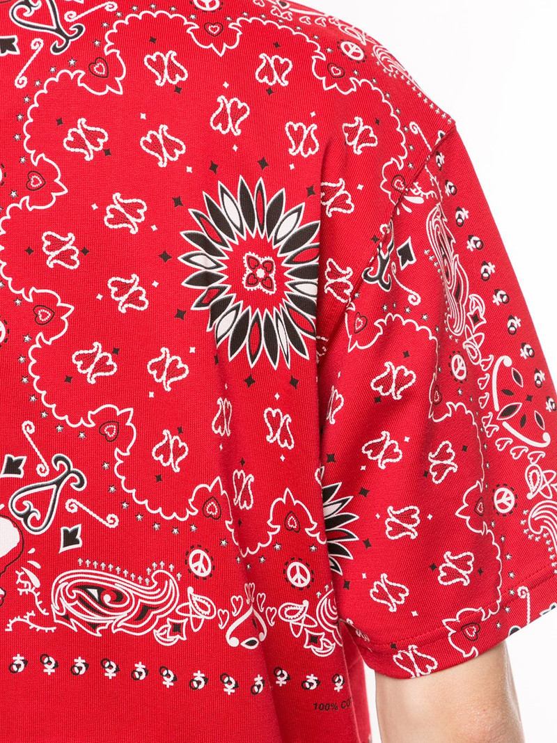 crew neck bandana print T-shirt 5