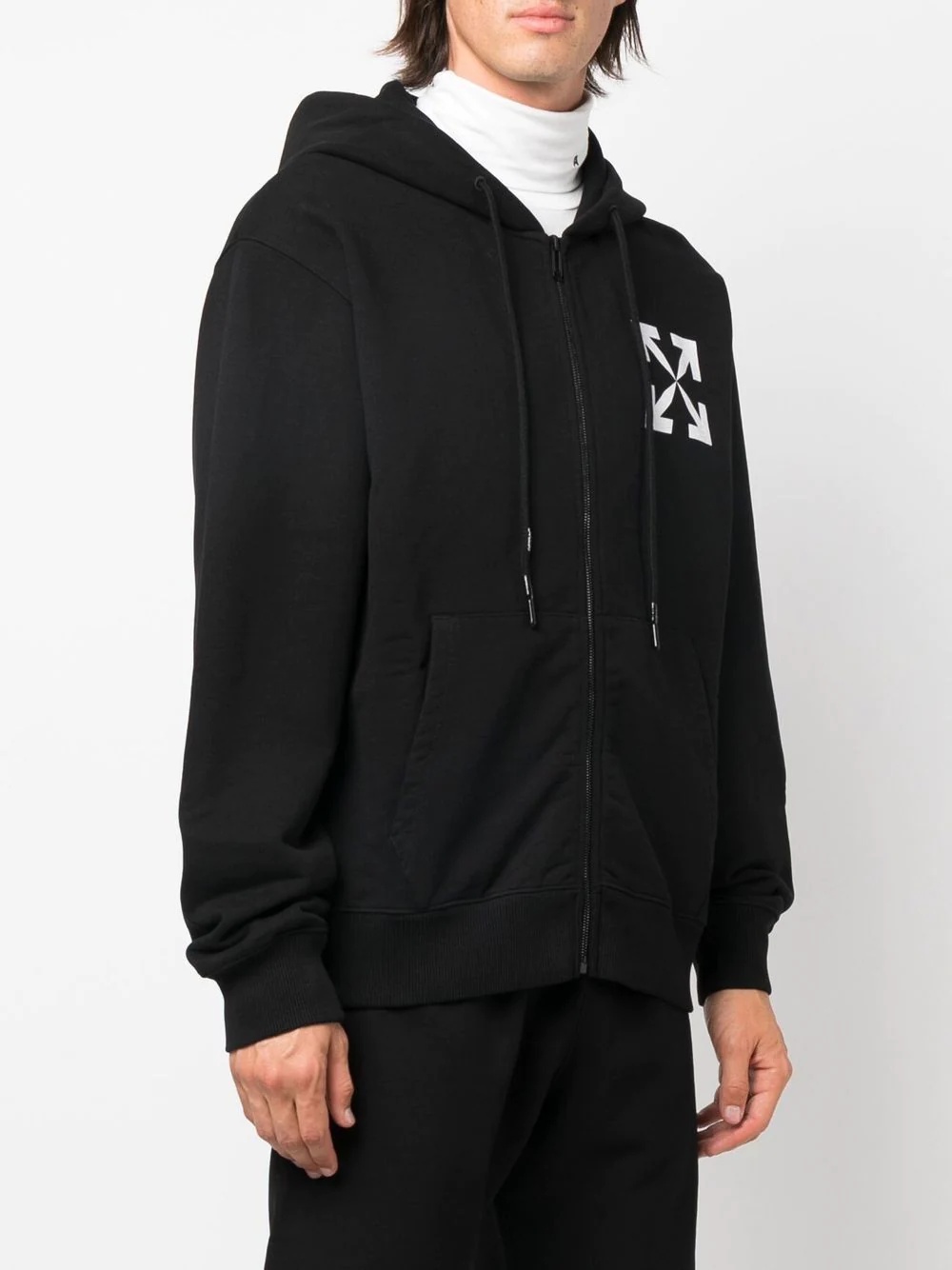 Arrows logo-print zip hoodie - 3