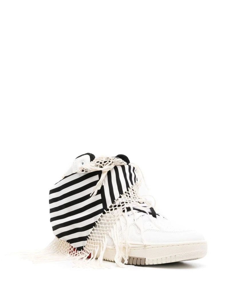 SAINT LAURENT Smith striped hi-top sneakers outlook