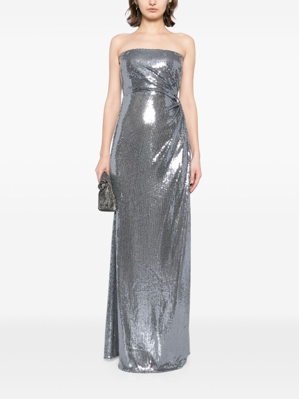 twisted sequinned gown - 2
