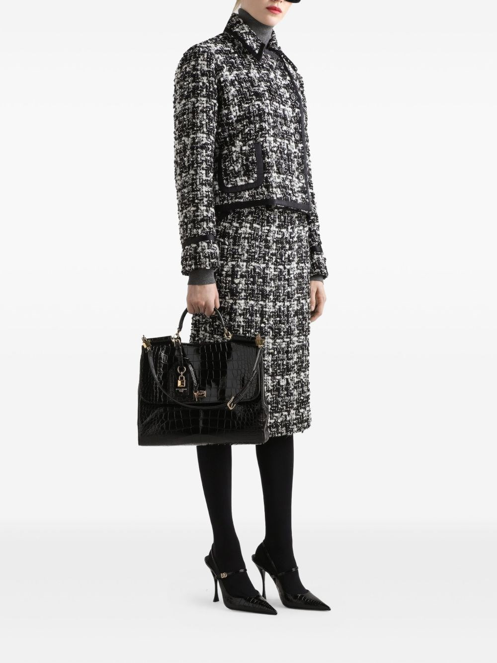 Wool blend midi skirt - 3