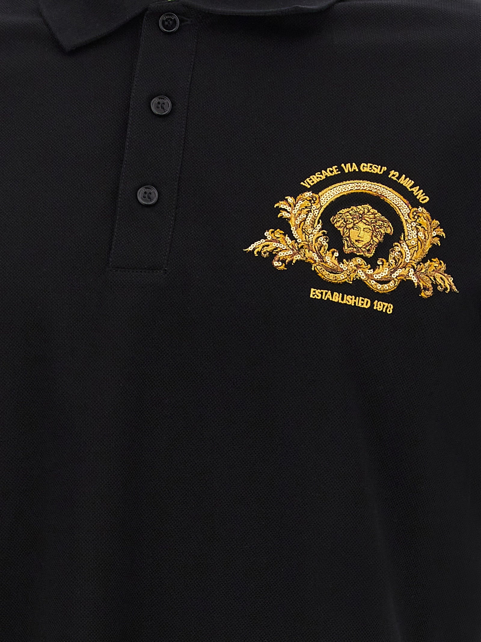 VERSACE Coupe Blason Polo Black | wananluxury | REVERSIBLE