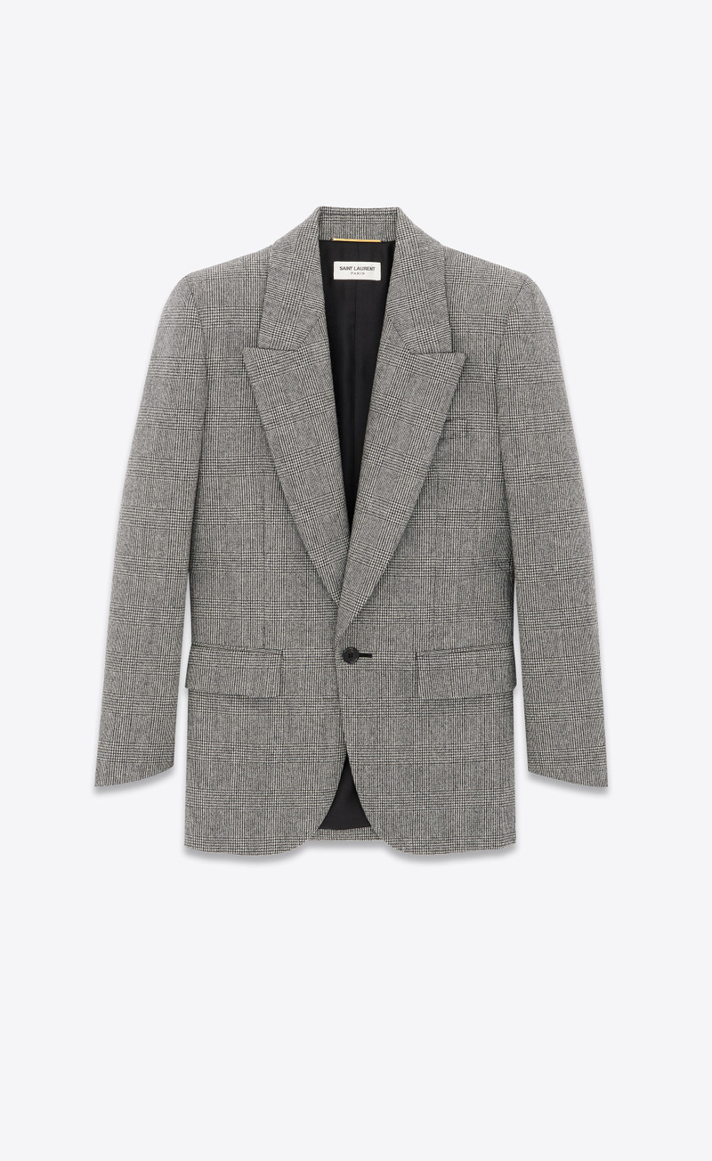 jacket in prince of wales flannel - 1