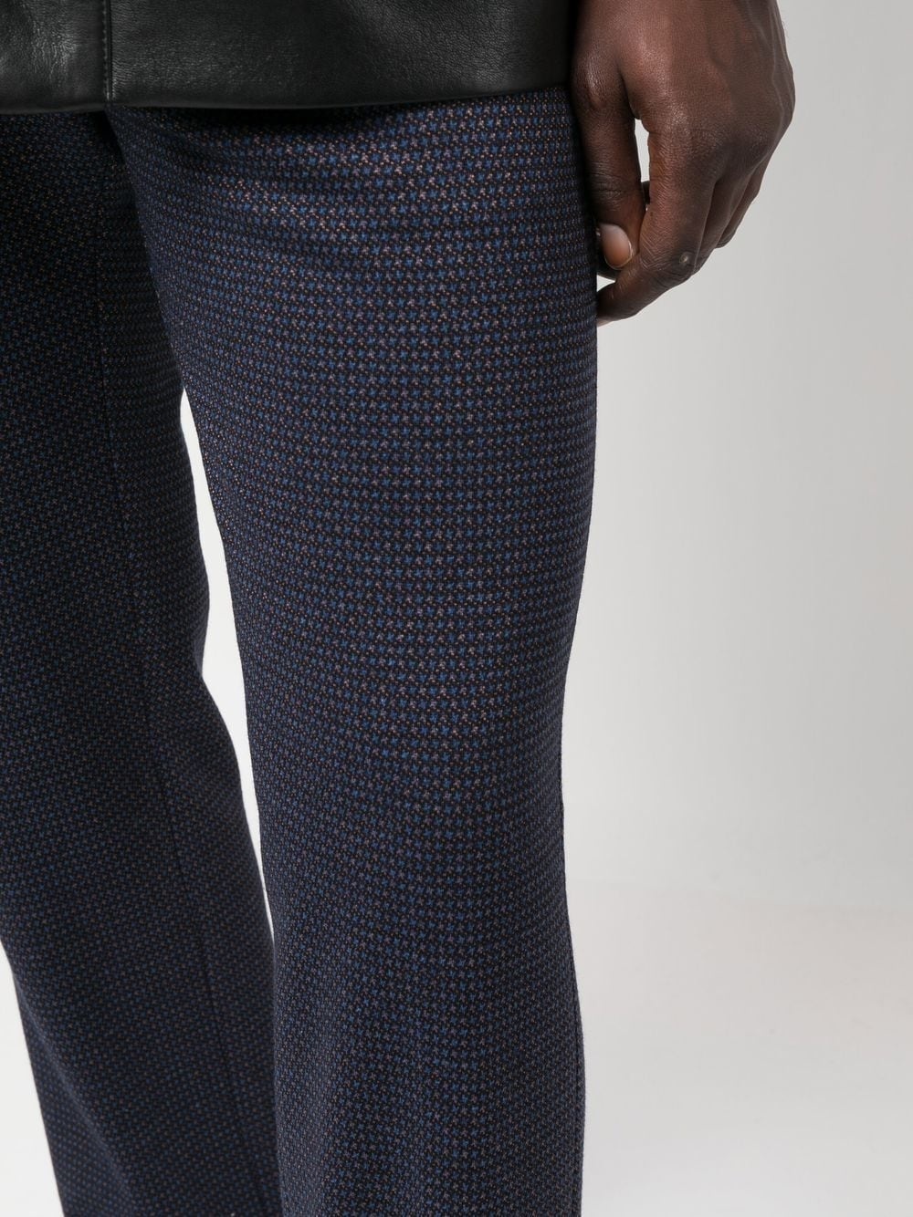 tweed-jacquard straight-leg trousers - 5