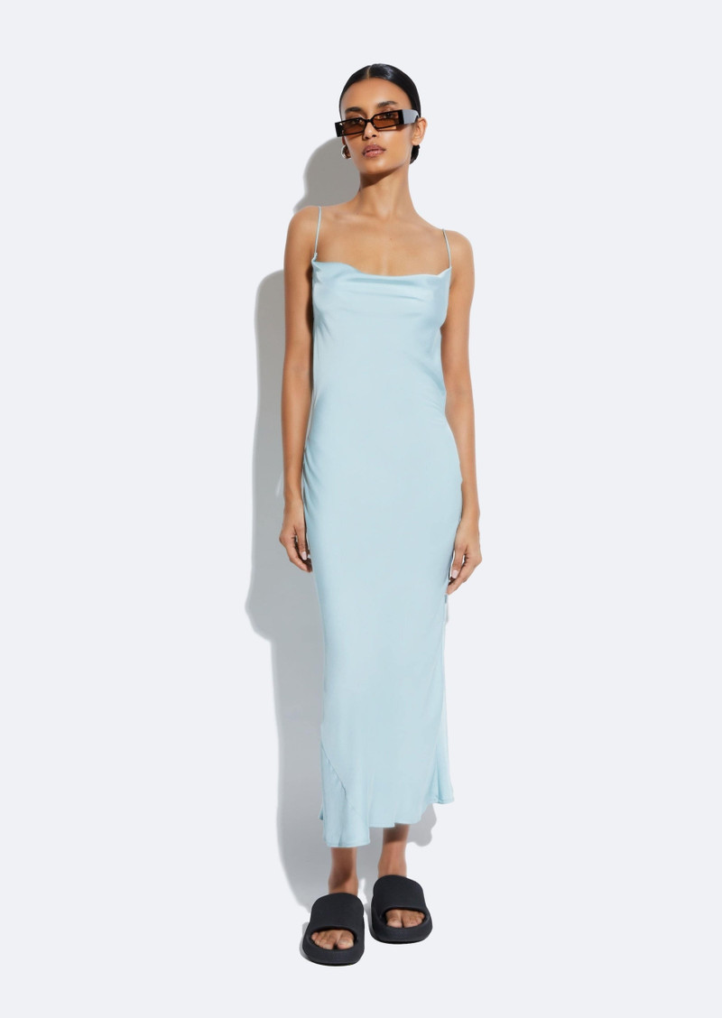 LAPOINTE Satin Cowl Midi Dress outlook