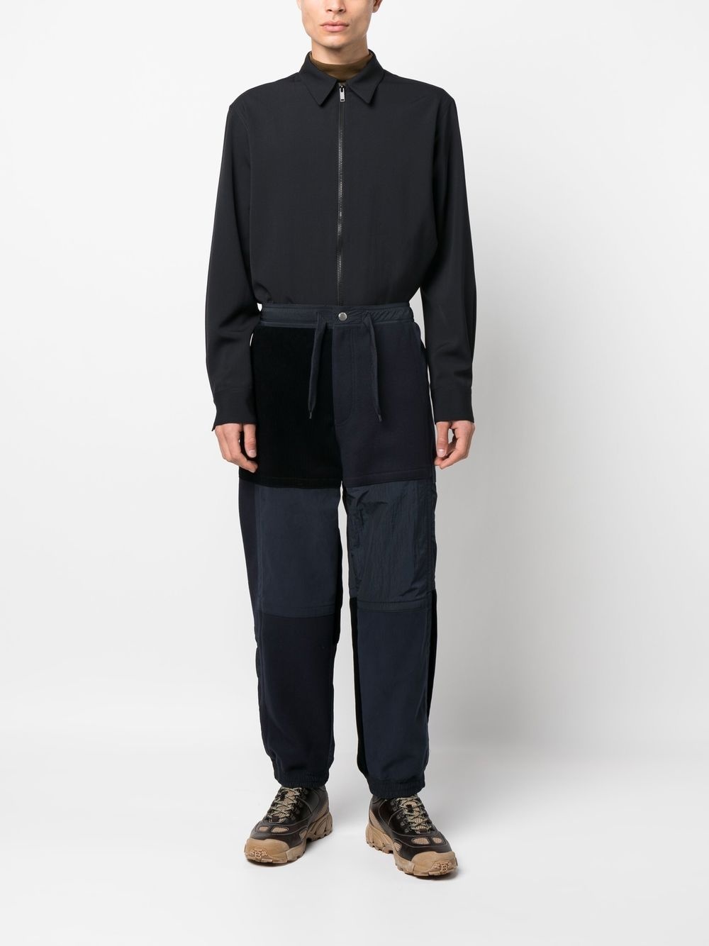 panelled straight-leg trousers - 2