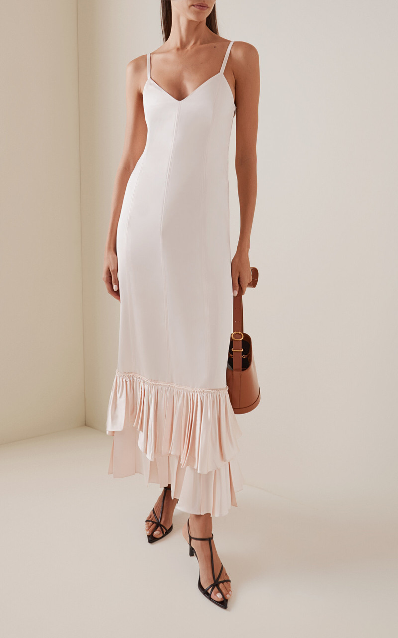 Jil Sander Silk-Blend Dress pink outlook
