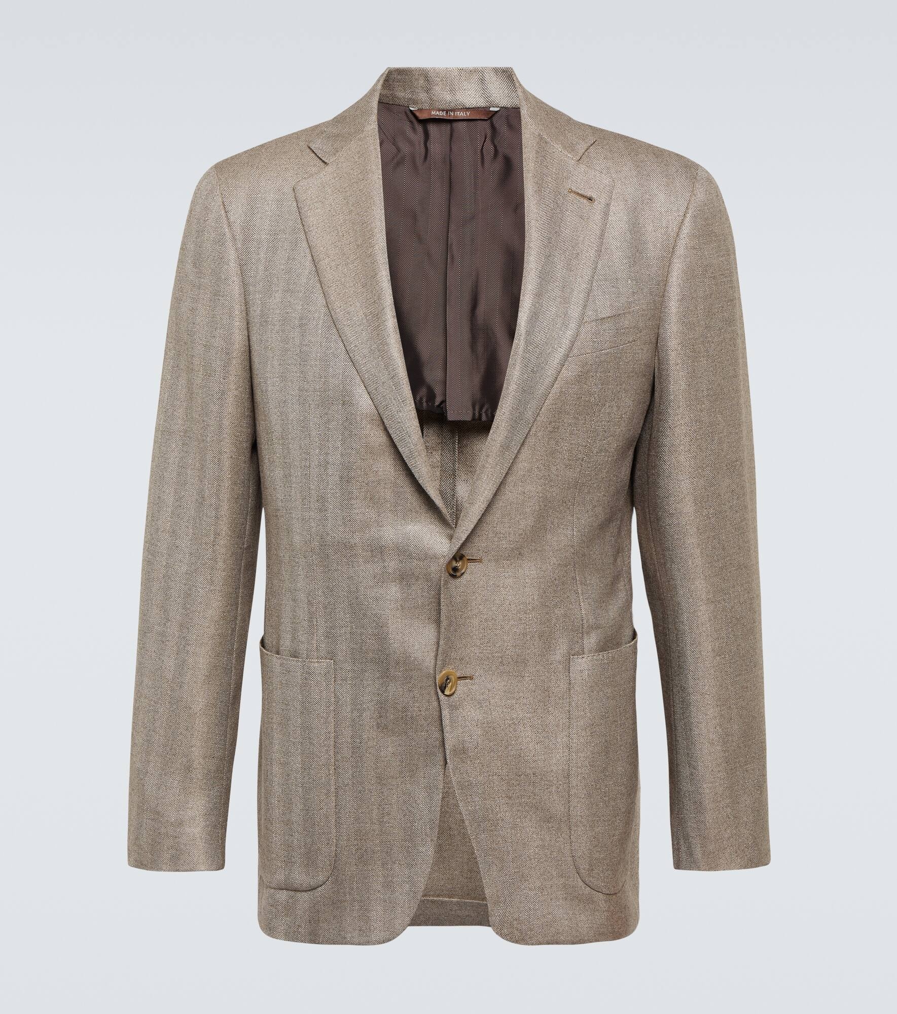 Silk and cashmere blazer - 1