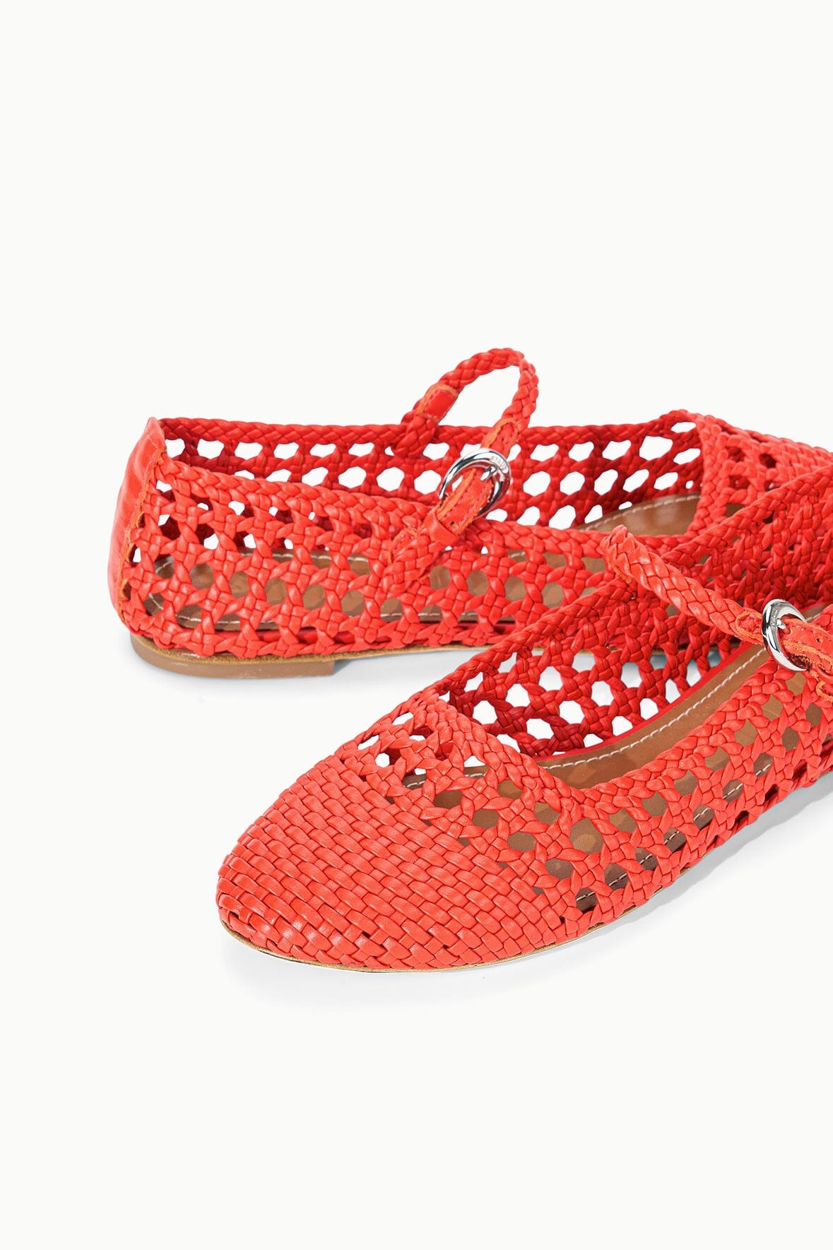STAUD NELL MARY JANE FLAT WILD POPPY - 6