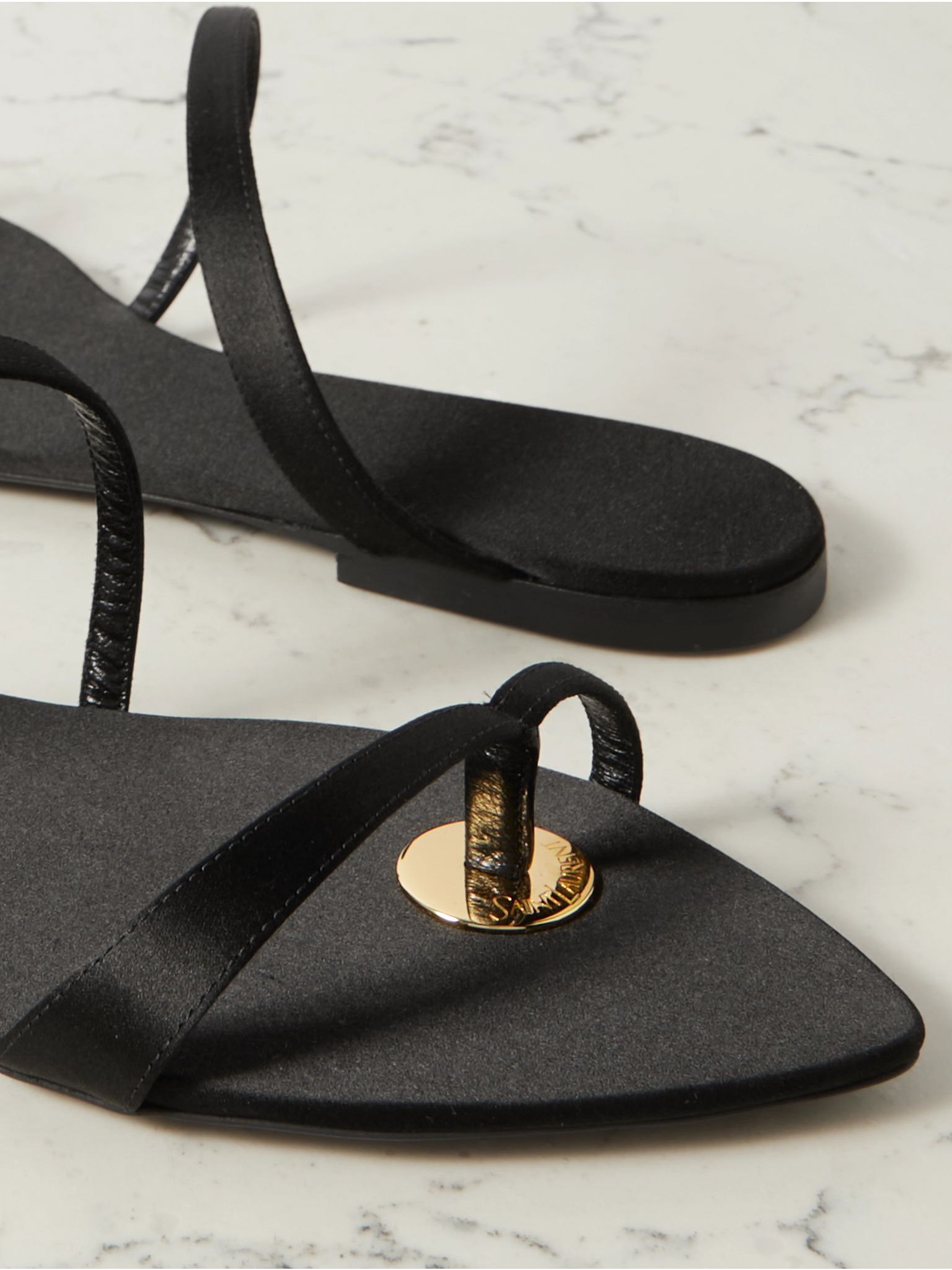 Tanger satin sandals Black - 4