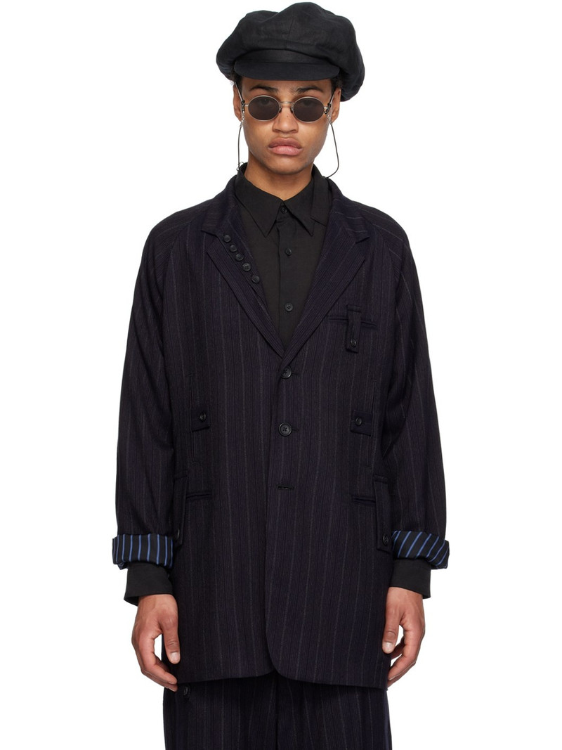 pinstriped 단숨 blazer - 1