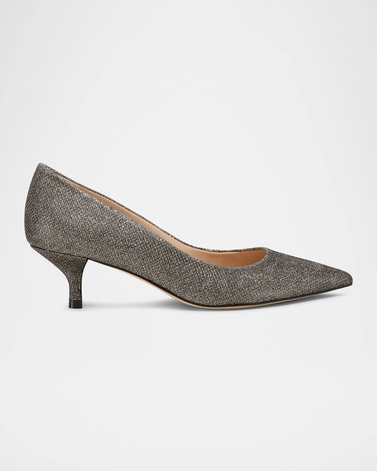 Stuart Metallic Kitten Pumps - 1
